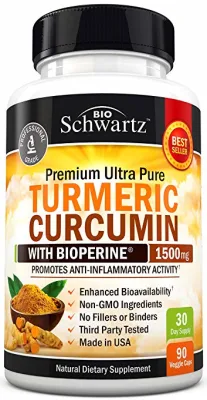 Cúrcuma Curcumina com Bioperine Pimenta Preta e Gengibre - 120 Cápsulas Vegetarianas para Absorção Avançada